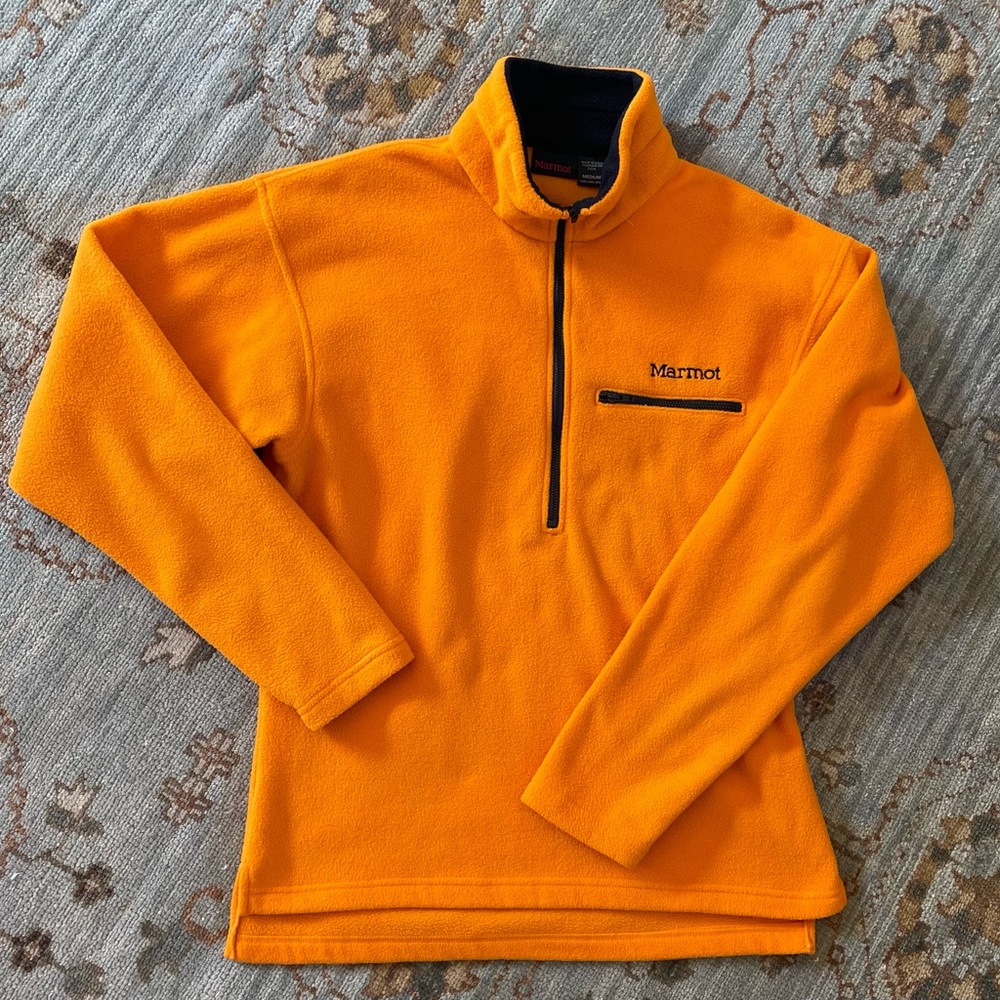 Marmot Orange Zip Up Sweater